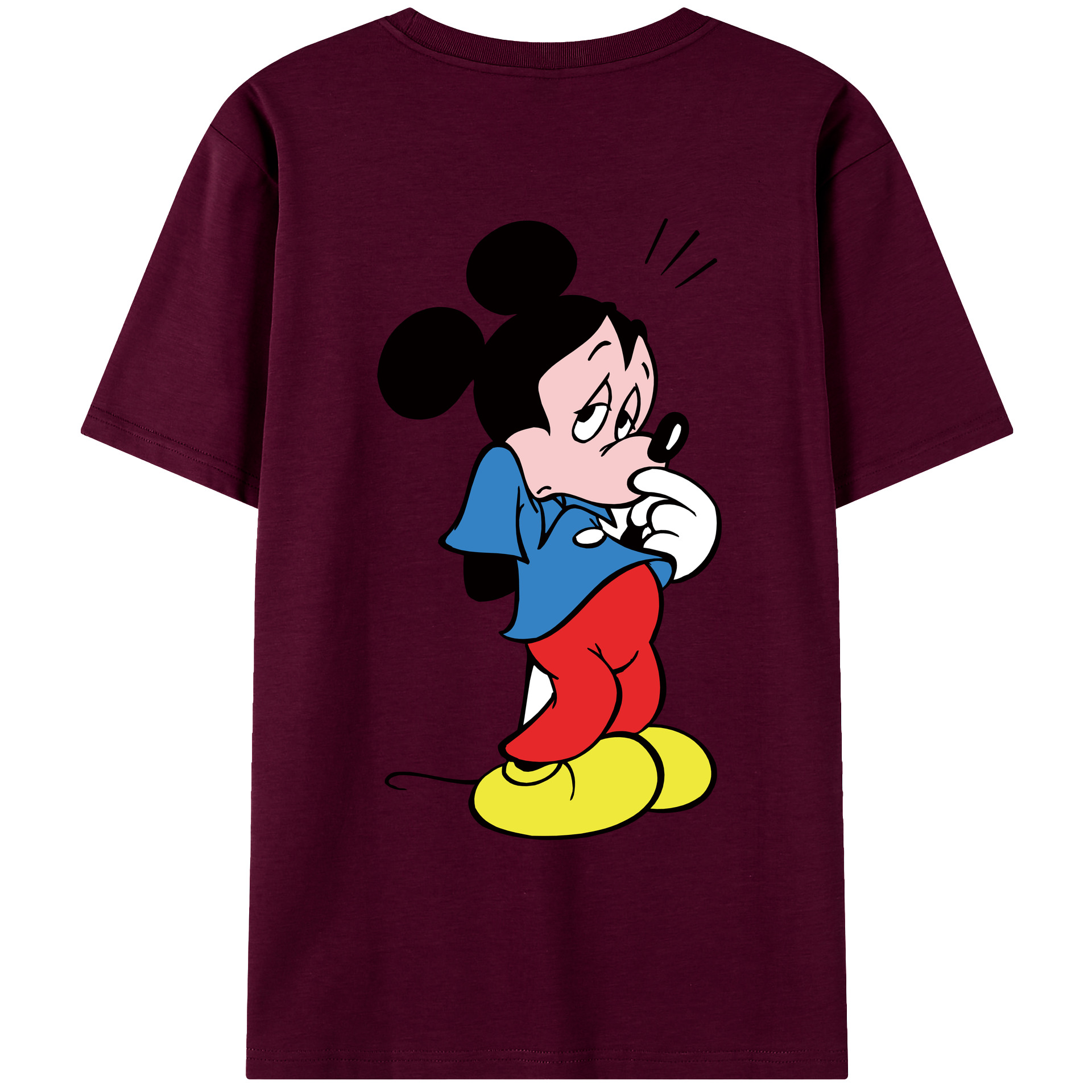 （画像用） ミッキーマウス Mickey Mouse レディース半袖Tシャツ(バックプリント)